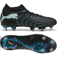 PUMA Future 9 Ultimate Crampons Vissés Chaussures de Foot (SG) Noir Intense Mint Blanc