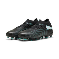 PUMA Future 9 Pro Gazon Naturel Artificiel Chaussures de Foot (MG) Noir Intense Mint Blanc