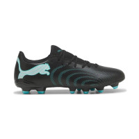 PUMA Future 9 Play Gras / Kunstgras Voetbalschoenen (MG) Zwart Intense Mint Wit