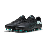 PUMA Future 9 Play Gras / Kunstgras Voetbalschoenen (MG) Zwart Intense Mint Wit