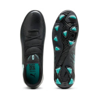PUMA Future 9 Play Gras / Kunstgras Voetbalschoenen (MG) Zwart Intense Mint Wit