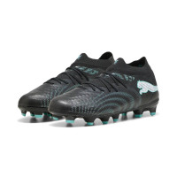 PUMA Future 9 Pro Gras / Kunstgras Voetbalschoenen (MG) Kids Zwart Intense Mint Wit