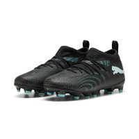 PUMA Future 9 Match Gras / Kunstgras Voetbalschoenen (MG) Kids Zwart Intense Mint Wit