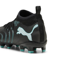 PUMA Future 9 Match Gras / Kunstgras Voetbalschoenen (MG) Kids Zwart Intense Mint Wit