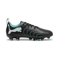 PUMA Future 9 Play Gazon Naturel / Artificiel Chaussures de Foot (MG) Enfants Noir Intense Mint Blanc