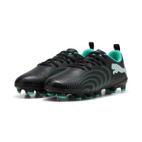 PUMA Future 9 Play Gazon Naturel / Artificiel Chaussures de Foot (MG) Enfants Noir Intense Mint Blanc