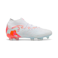 PUMA Future 9 Ultimate Brilliance Gras Voetbalschoenen (FG) Dames Wit Feloranje Roze Lichtblauw