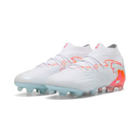 PUMA Future 9 Ultimate Brilliance Gras Voetbalschoenen (FG) Dames Wit Feloranje Roze Lichtblauw
