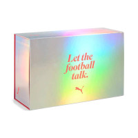 PUMA Future 9 Ultimate Brilliance Gras Voetbalschoenen (FG) Dames Wit Feloranje Roze Lichtblauw