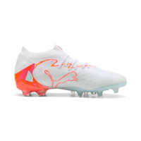 PUMA Future 9 Pro Brilliance Gras / Kunstgras Voetbalschoenen (MG) Dames Wit Feloranje Roze Lichtblauw