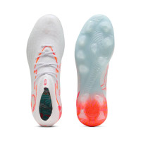 PUMA Future 9 Pro Brilliance Gras / Kunstgras Voetbalschoenen (MG) Dames Wit Feloranje Roze Lichtblauw