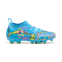 PUMA Future 9 Match ADV Gazon Naturel Artificiel Chaussures de Foot (MG) Enfants Bleu Vif Rose Vif Vert Néon