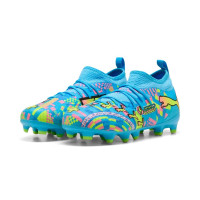 PUMA Future 9 Match ADV Gazon Naturel Artificiel Chaussures de Foot (MG) Enfants Bleu Vif Rose Vif Vert Néon
