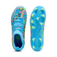 PUMA Future 9 Match ADV Gazon Naturel Artificiel Chaussures de Foot (MG) Enfants Bleu Vif Rose Vif Vert Néon