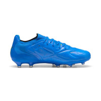 PUMA KING 20 Ultimate Gras / Kunstgras Voetbalschoenen (MG) Blauw Zwart Lime