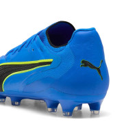 PUMA KING 20 Ultimate Gras / Kunstgras Voetbalschoenen (MG) Blauw Zwart Lime