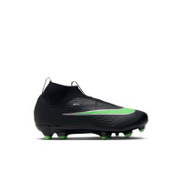 Nike Mercurial Superfly 11 Academy Gras / Kunstgras Voetbalschoenen (MG) Peuters/Kleuters Zwart Felgroen Zilvergrijs