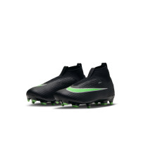 Nike Mercurial Superfly 11 Academy Gras / Kunstgras Voetbalschoenen (MG) Peuters/Kleuters Zwart Felgroen Zilvergrijs