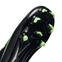Nike Mercurial Superfly 11 Academy Gras / Kunstgras Voetbalschoenen (MG) Peuters/Kleuters Zwart Felgroen Zilvergrijs