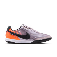 Nike Tiempo Streetgato Premium Chaussures de Foot Street Mauve Clair Noir Orange