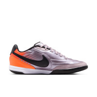 Nike Tiempo Streetgato Premium Chaussures de Foot Street Mauve Clair Noir Orange