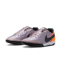 Nike Tiempo Streetgato Premium Chaussures de Foot Street Mauve Clair Noir Orange