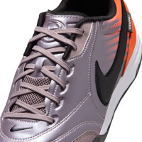 Nike Tiempo Streetgato Premium Chaussures de Foot Street Mauve Clair Noir Orange