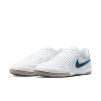 Nike Tiempo Reactgato Zaalvoetbalschoenen (IN) Wit Lichtblauw Zwart Grijs
