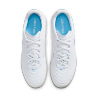 Nike Tiempo Reactgato Zaalvoetbalschoenen (IN) Wit Lichtblauw Zwart Grijs