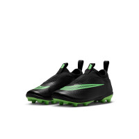 Nike Mercurial Vapor 17 Club Flex Gras / Kunstgras Voetbalschoenen (MG) Kids Zwart Felgroen Zilvergrijs