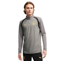 Haut d'entraînement PUMA Manchester City 1/4-Zip 2026-2027 gris foncé noir doré jaune