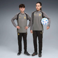 Haut d'entraînement PUMA Manchester City 1/4-Zip 2026-2027 pour Enfants gris foncé noir doré jaune
