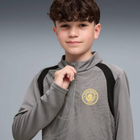 Haut d'entraînement PUMA Manchester City 1/4-Zip 2026-2027 pour Enfants gris foncé noir doré jaune