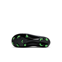 Nike Mercurial Vapor 17 Academy Gras / Kunstgras Voetbalschoenen (MG) Peuters/Kleuters Zwart Felgroen Zilvergrijs