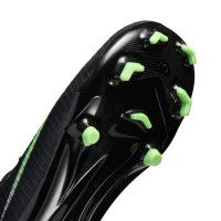 Nike Mercurial Vapor 17 Academy Gras / Kunstgras Voetbalschoenen (MG) Peuters/Kleuters Zwart Felgroen Zilvergrijs