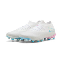 PUMA Future 9 Match Gras / Kunstgras Voetbalschoenen (MG) Wit Felblauw Felroze