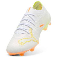 PUMA Ultra Nitro 7 Ultimate Gazon Naturel Chaussures de Foot (FG) Blanc Jaune Orange