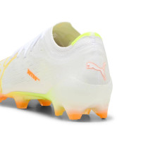PUMA Ultra Nitro 7 Ultimate Gazon Naturel Chaussures de Foot (FG) Blanc Jaune Orange