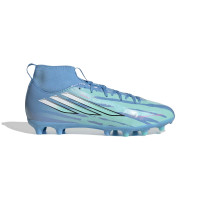 adidas F50 Sparkfusion Trinity League Gazon Naturel Artificiel Chaussures de Foot (MG) Enfants Bleu Bleu Vif Rose Vif