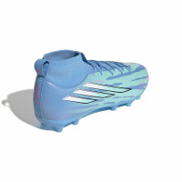 adidas F50 Sparkfusion Trinity League Gazon Naturel Artificiel Chaussures de Foot (MG) Enfants Bleu Bleu Vif Rose Vif