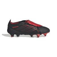 adidas Predator Elite FT L-Tech IJzeren-Nop Voetbalschoenen (SG) Zwart Zwart Rood