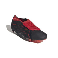 adidas Predator Elite FT L-Tech IJzeren-Nop Voetbalschoenen (SG) Zwart Zwart Rood