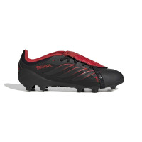 adidas Predator Elite FT L-Tech Gras Voetbalschoenen (FG) Kids Zwart Zwart Rood