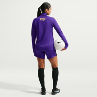 Haut d'entraînement Nike FC Barcelona Strike 1/4-Zip 2026-2027 pour femmes, violet, noir, or