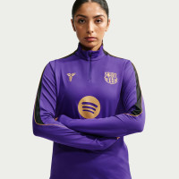 Haut d'entraînement Nike FC Barcelona Strike 1/4-Zip 2026-2027 pour femmes, violet, noir, or