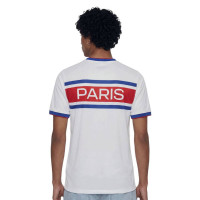 Maillot d'entraînement d'avant-match Nike Paris Saint-Germain 2026-2027 blanc bleu foncé rouge