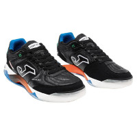 Joma Top Flex Plus Chaussures de Foot en Salle (IN) Noir Blanc Vert Orange Bleu