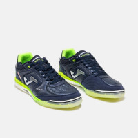 Joma Top Flex Rebound Chaussures de Foot en Salle (IN) Bleu Foncé Jaune Vif Gris Argenté