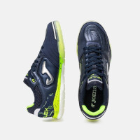 Joma Top Flex Rebound Chaussures de Foot en Salle (IN) Bleu Foncé Jaune Vif Gris Argenté