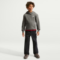 Nike Sportswear Club Fleece Hoodie Kids Donkergrijs Wit